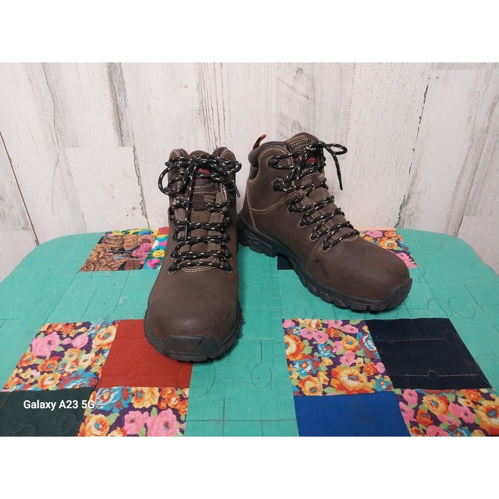 Avenger Flight Mid 6" Composite Toe Boots Brown Women's 8 Medium